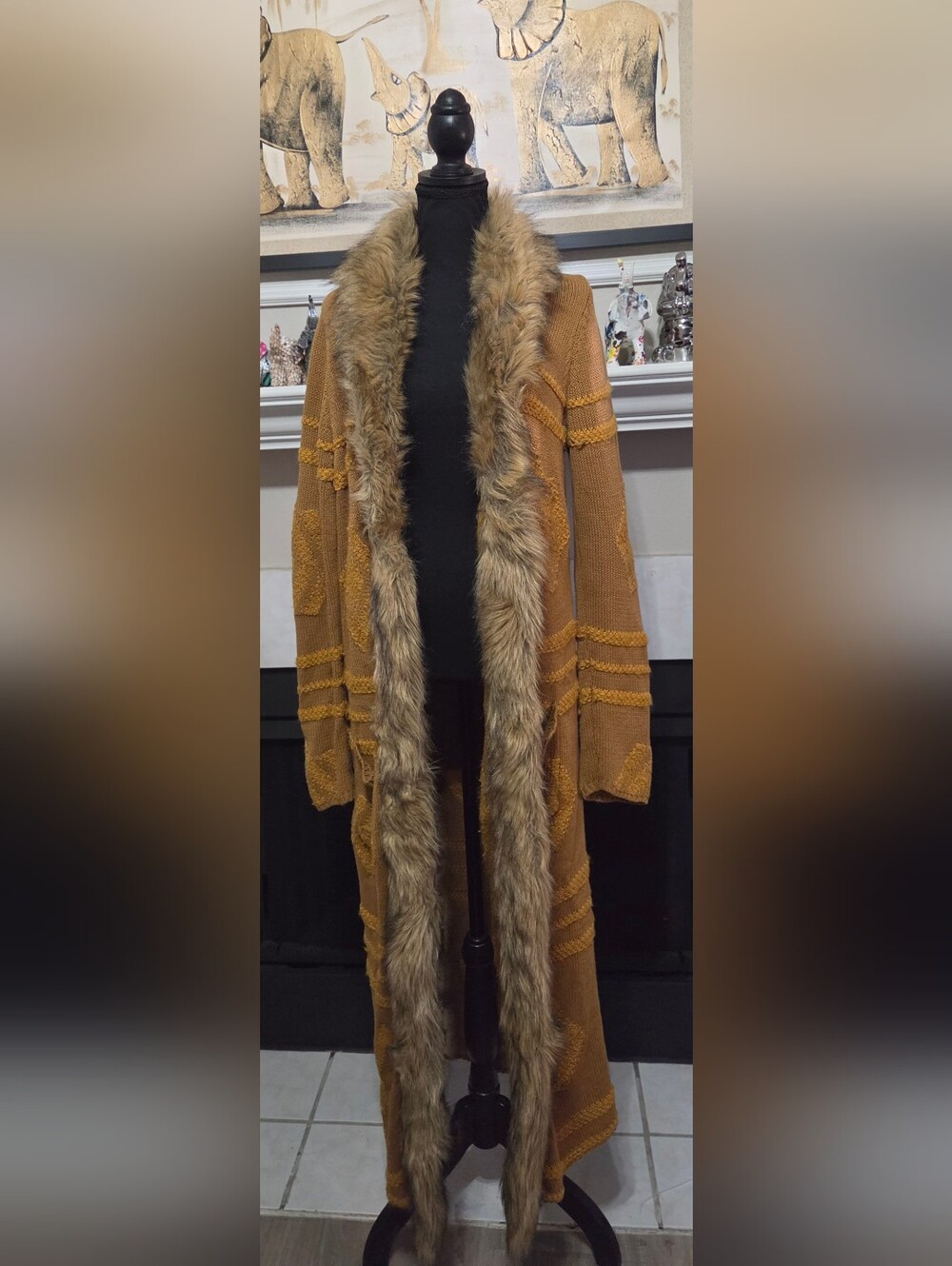 Show Me Your Mumu Melrose Sweater Jacket / Faux Fur Duster Cardigan